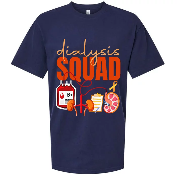 Dialysis Nurse Kidney Disease Nursing Staff Squad Sueded Cloud Jersey T-Shirt