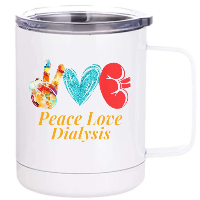 Dialysis Nurse Kidney Transplant Nephrology Front & Back 12oz Stainless Steel Tumbler Cup