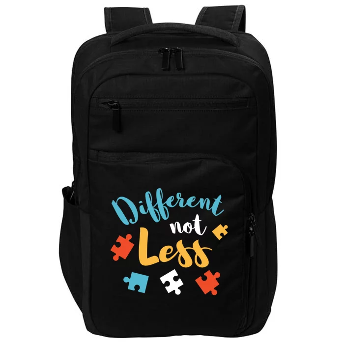 Different Not Less Autism Awareness Gift Impact Tech Backpack