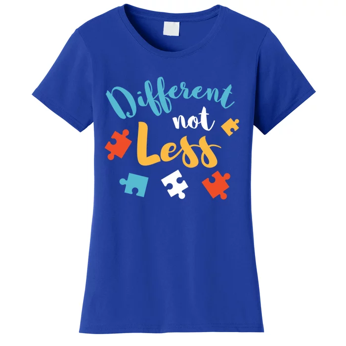 Different Not Less Autism Awareness Gift Women's T-Shirt