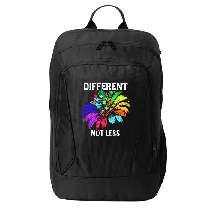 Different Not Less Daisy Autism Puzzle Autism Awareness Day City Backpack