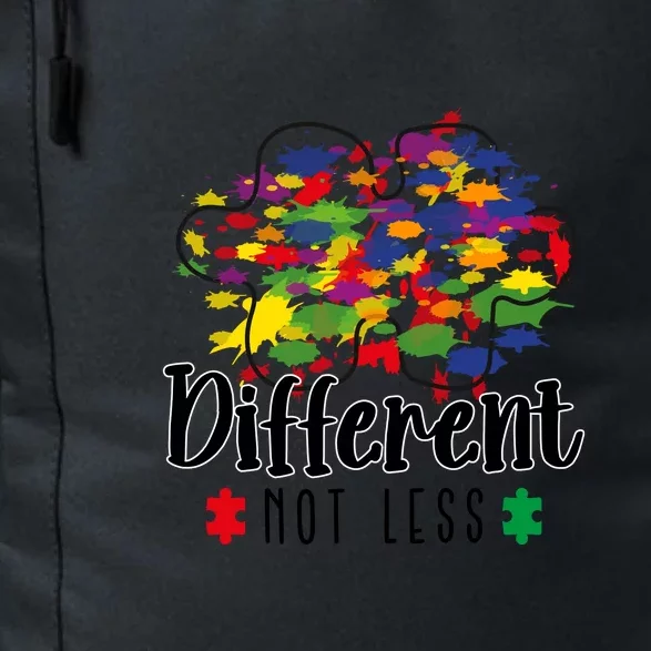 Different Not Less Puzzle Autism Awareness Month Gift Daily Commute Backpack