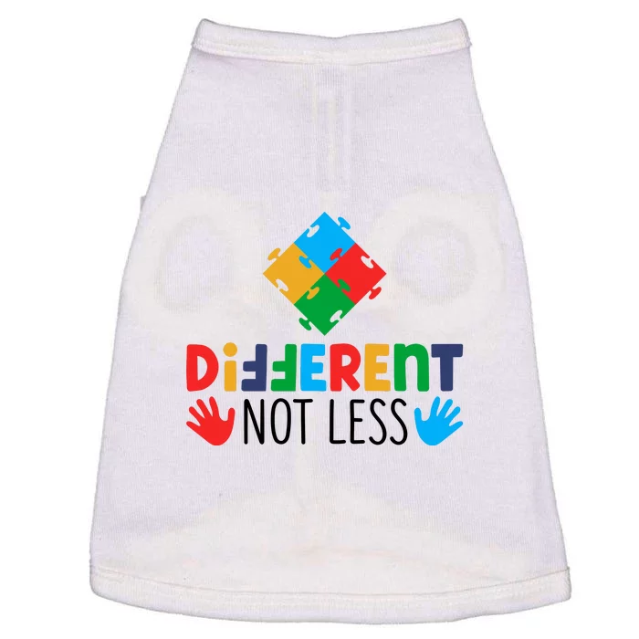 Different Not Less Puzzle Autism Awareness Month Doggie Tank