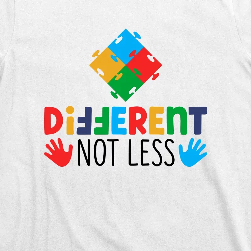 Different Not Less Puzzle Autism Awareness Month T-Shirt