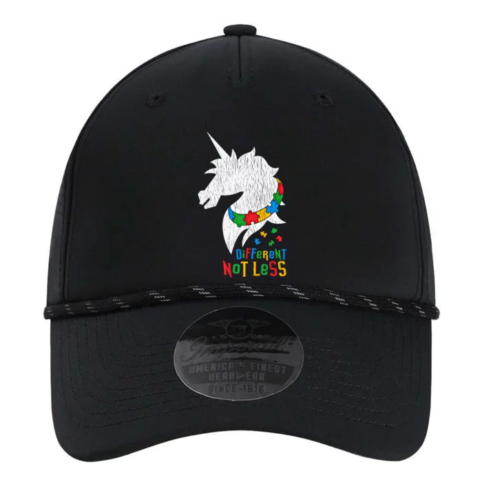 Different Not Less Autistic Autism Awareness Unicorn Gift Performance The Dyno Cap