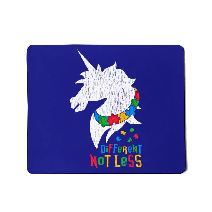 Different Not Less Autistic Autism Awareness Unicorn Gift Mousepad