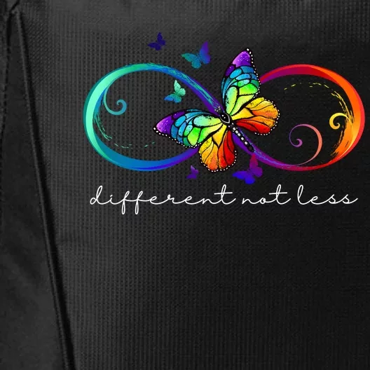 Different Not Less Autism Awareness Neurodiversity Butterfly City Backpack