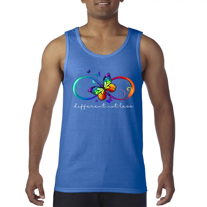 Different Not Less Autism Awareness Neurodiversity Butterfly Tank Top