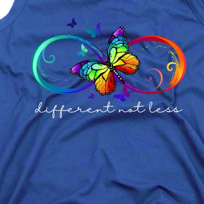 Different Not Less Autism Awareness Neurodiversity Butterfly Tank Top