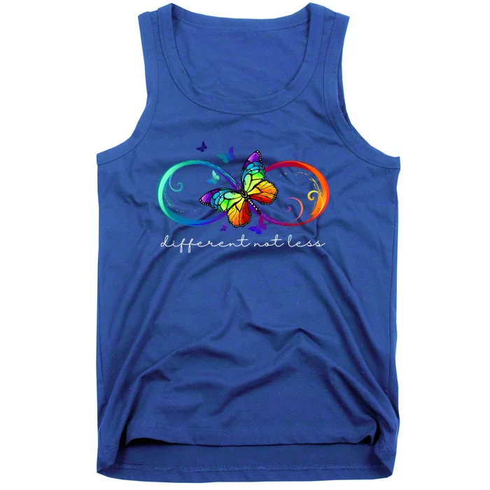 Different Not Less Autism Awareness Neurodiversity Butterfly Tank Top