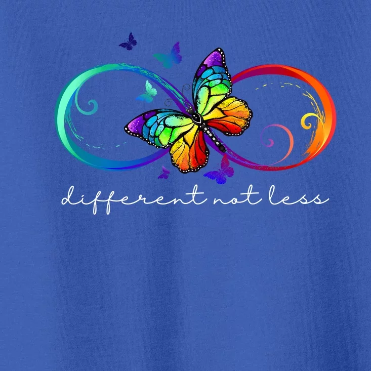 Different Not Less Autism Awareness Neurodiversity Butterfly Toddler T-Shirt