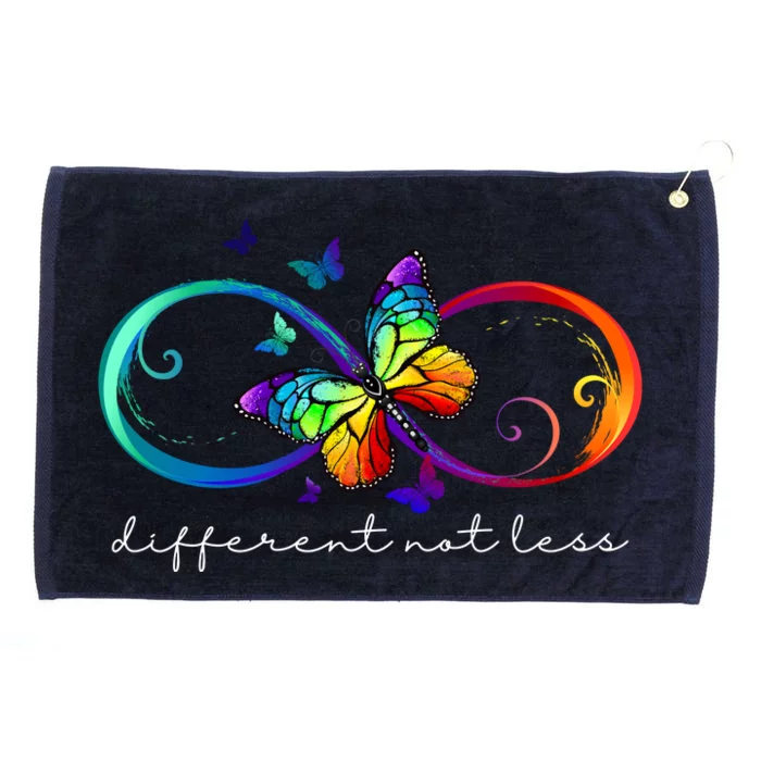 Different Not Less Autism Awareness Neurodiversity Butterfly Grommeted Golf Towel