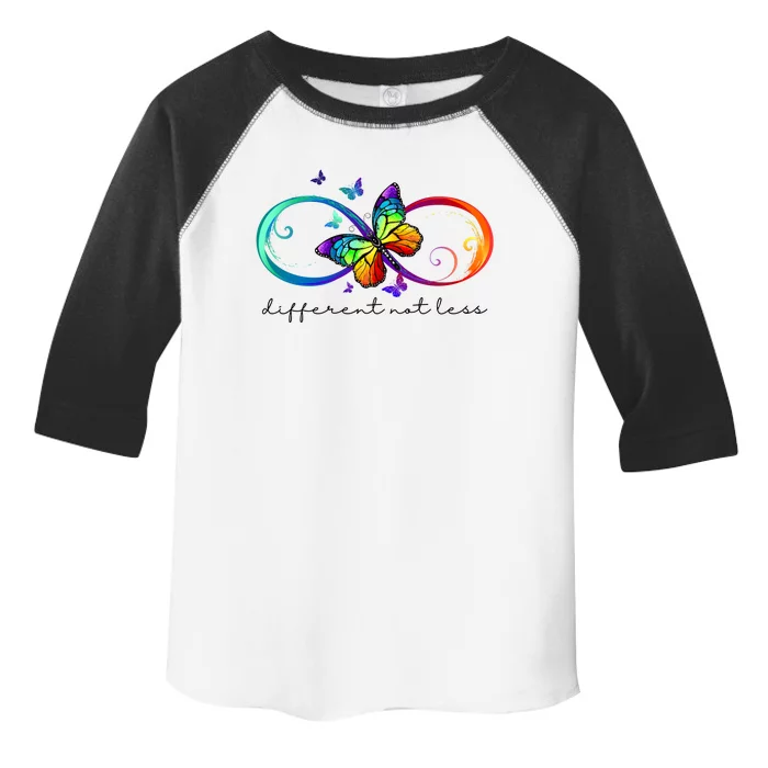 Different Not Less Autism Awareness Neurodiversity Butterfly Toddler Fine Jersey T-Shirt