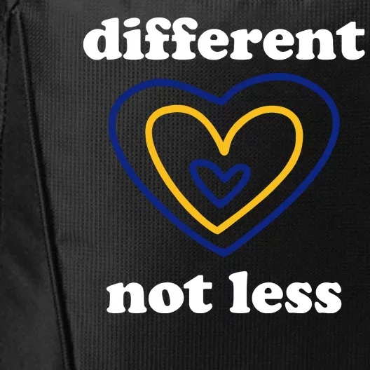 Different Not Less Down Syndrome Awareness Heart City Backpack