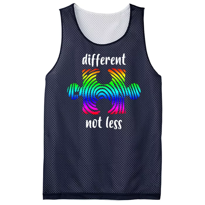 Different Not Less Neurodiversity Puzzle Mesh Reversible Basketball Jersey Tank