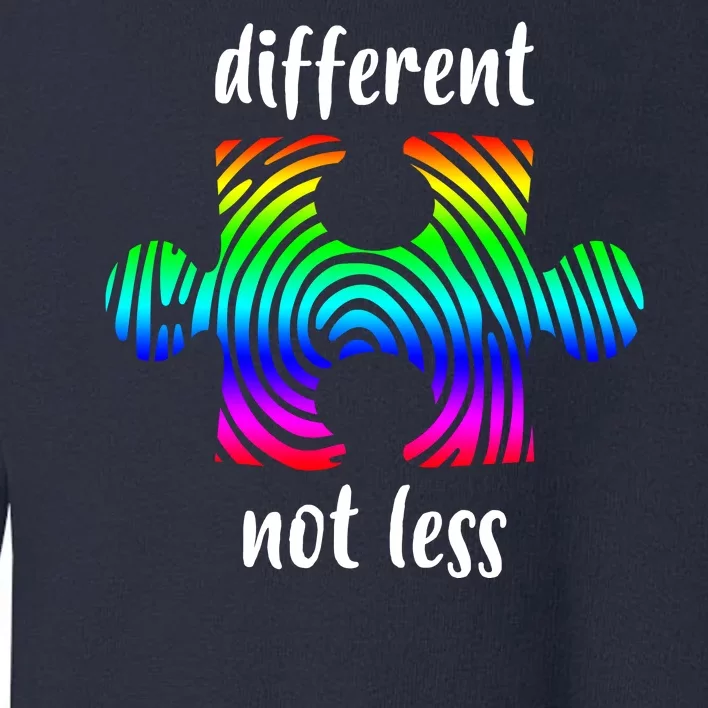 Different Not Less Neurodiversity Puzzle Toddler Sweatshirt