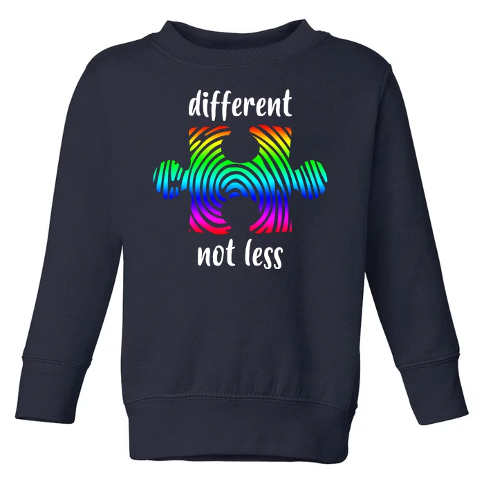 Different Not Less Neurodiversity Puzzle Toddler Sweatshirt