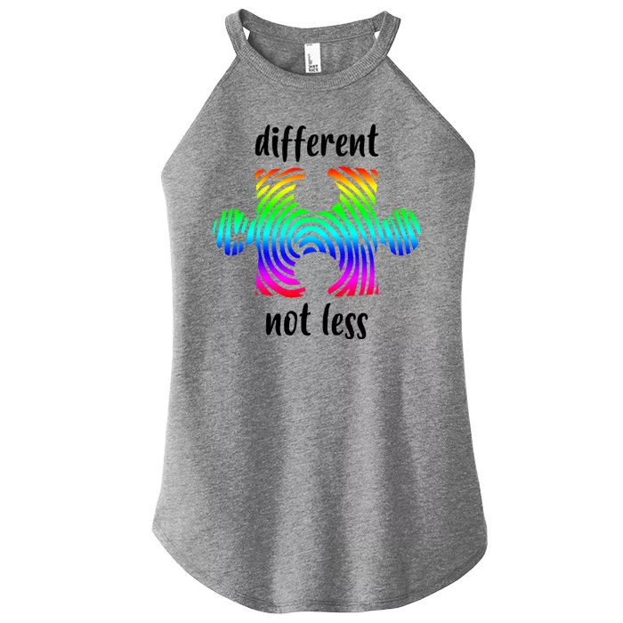 Different Not Less Neurodiversity Puzzle Women’s Perfect Tri Rocker Tank