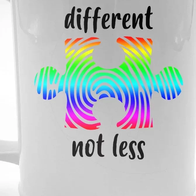 Different Not Less Neurodiversity Puzzle Front & Back Beer Stein