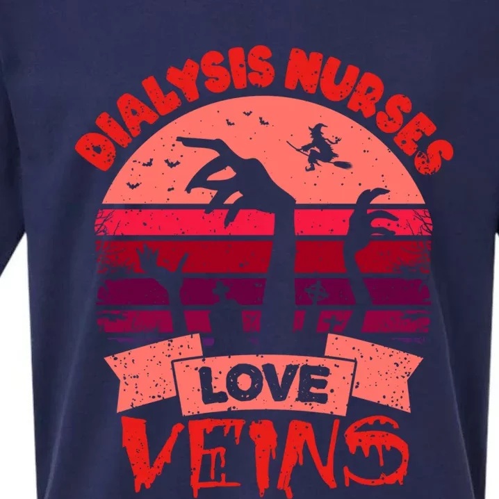 Dialysis Nurses Love Veins Halloween Funny Gift Dialysis Nurse Gift Sueded Cloud Jersey T-Shirt