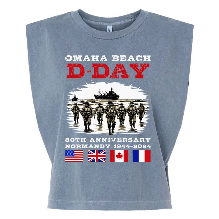 Dday Normandy Landings 80th Anniversary Garment-Dyed Women's Muscle Tee