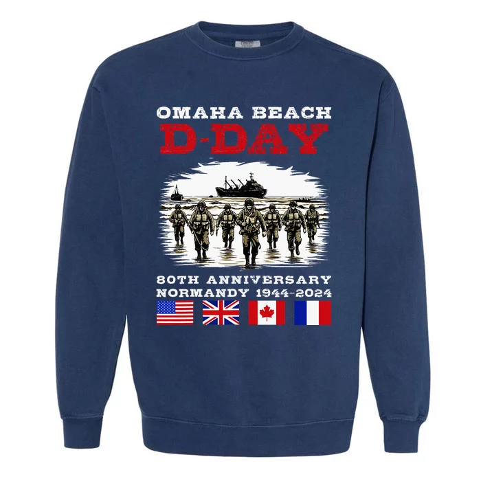 Dday Normandy Landings 80th Anniversary Garment-Dyed Sweatshirt