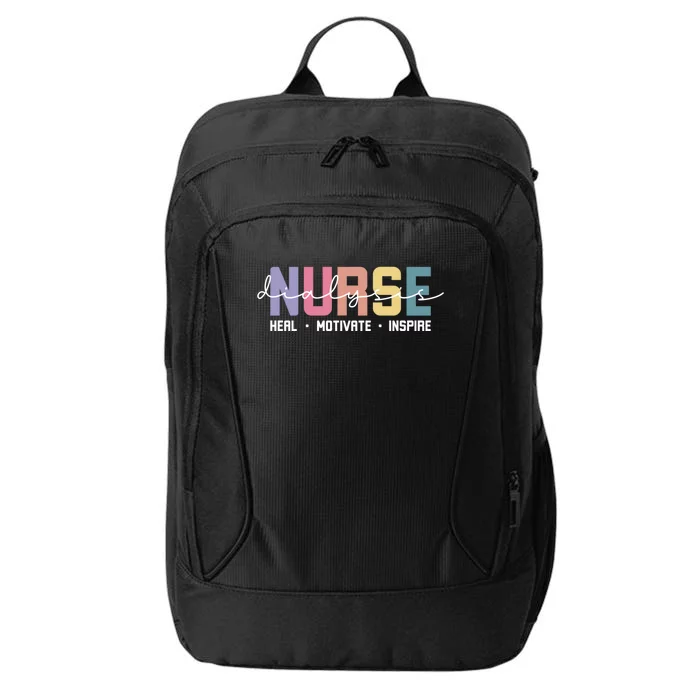 Dialysis Nurse Love Inspire Heal Registered Nurses Great Gift City Backpack