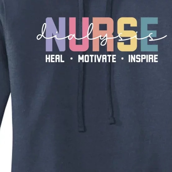 Dialysis Nurse Love Inspire Heal Registered Nurses Great Gift Women's Pullover Hoodie