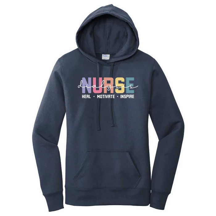 Dialysis Nurse Love Inspire Heal Registered Nurses Great Gift Women's Pullover Hoodie