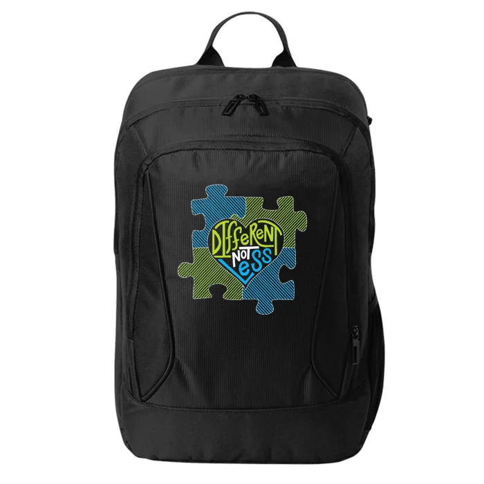 Different Not Less Autism Puzzle Piece City Backpack