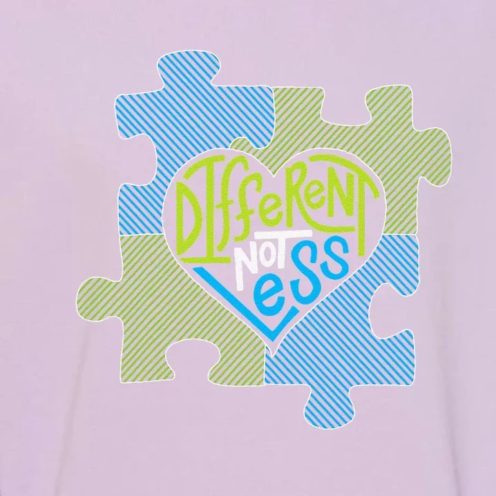 Different Not Less Autism Puzzle Piece Garment-Dyed Sweatshirt