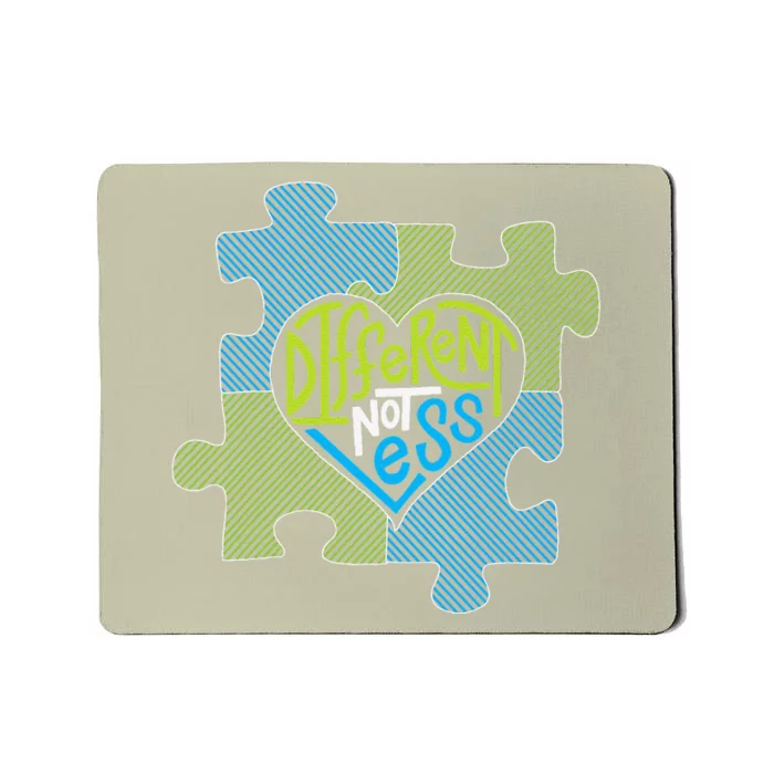 Different Not Less Autism Puzzle Piece Mousepad