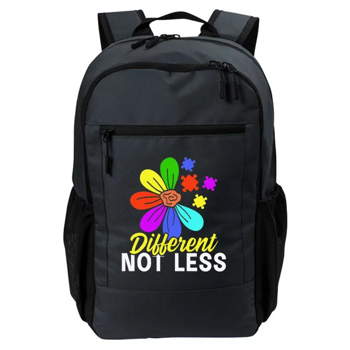 Different Not Less Puzzle Flower Autism Awareness Daily Commute Backpack