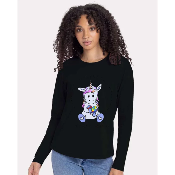 Different Not Less Totally Unique Unicorn Womens Cotton Relaxed Long Sleeve T-Shirt