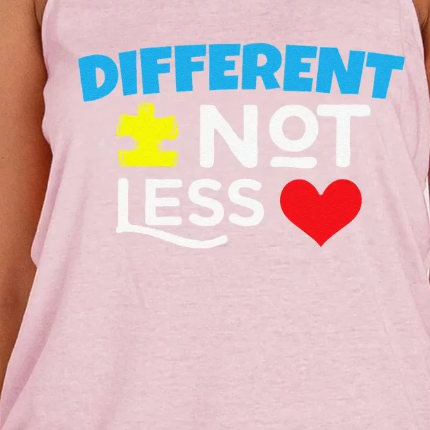 Different Not Less Autism Women's Knotted Racerback Tank