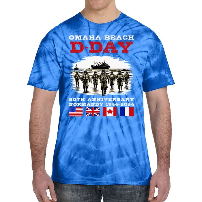 Dday Normandy Landings 80th Anniversary Tie-Dye T-Shirt