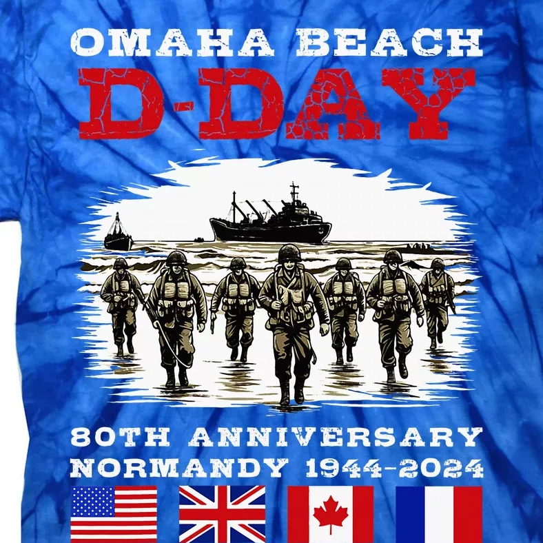 Dday Normandy Landings 80th Anniversary Tie-Dye T-Shirt