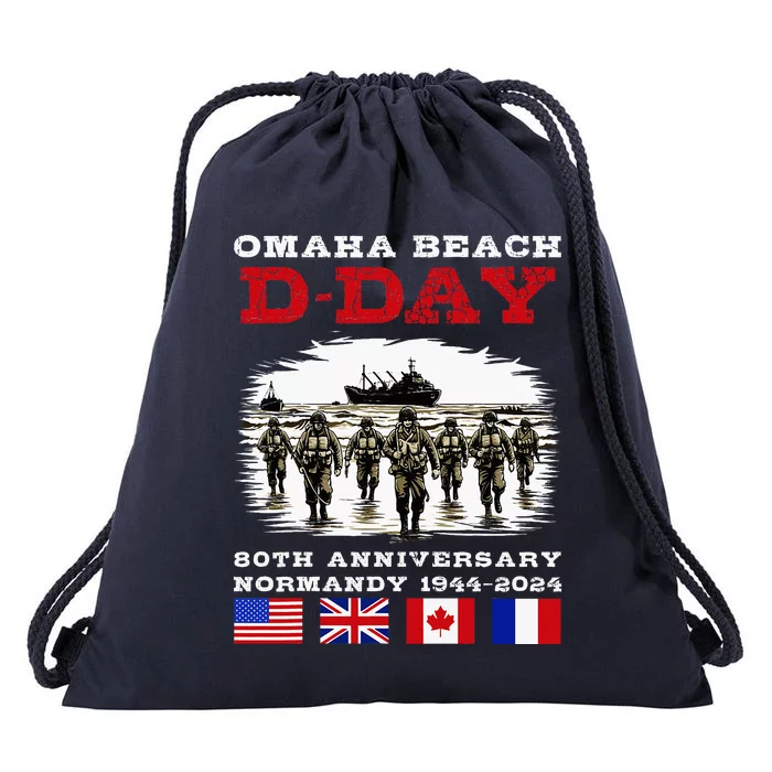 Dday Normandy Landings 80th Anniversary Drawstring Bag