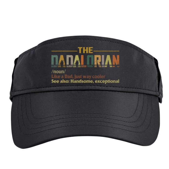 Dadalorian Noun Like A Dad Fathers Day Vintage Adult Drive Performance Visor