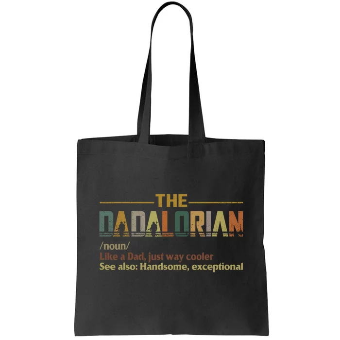 Dadalorian Noun Like A Dad Fathers Day Vintage Tote Bag