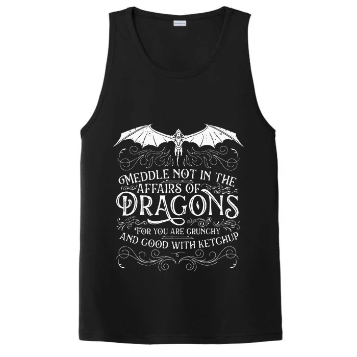 Do Not Meddle In The Affairs Of Dragons Fantasy Art Performance Tank