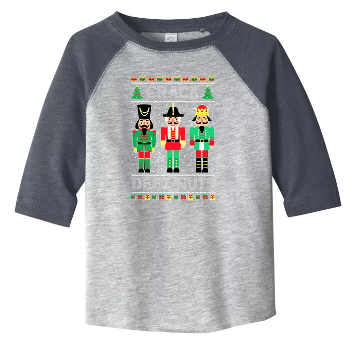 Deez Nuts Nutcracker Gifts Ugly Christmas Toddler Fine Jersey T-Shirt