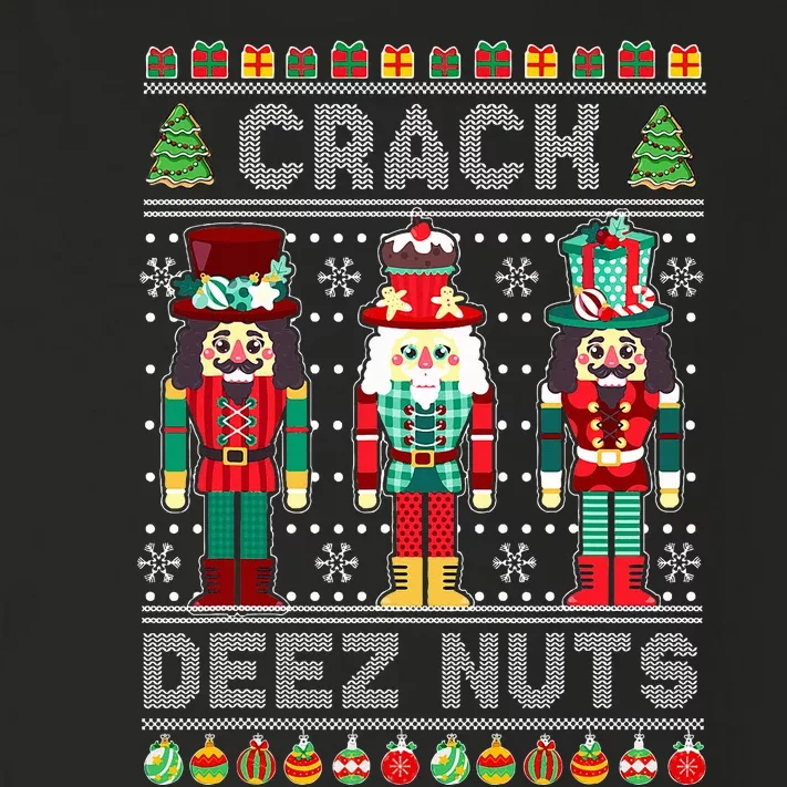 Deez Nuts Nutcracker Funny Ugly Christmas Sweater Xmas Toddler Long Sleeve Shirt