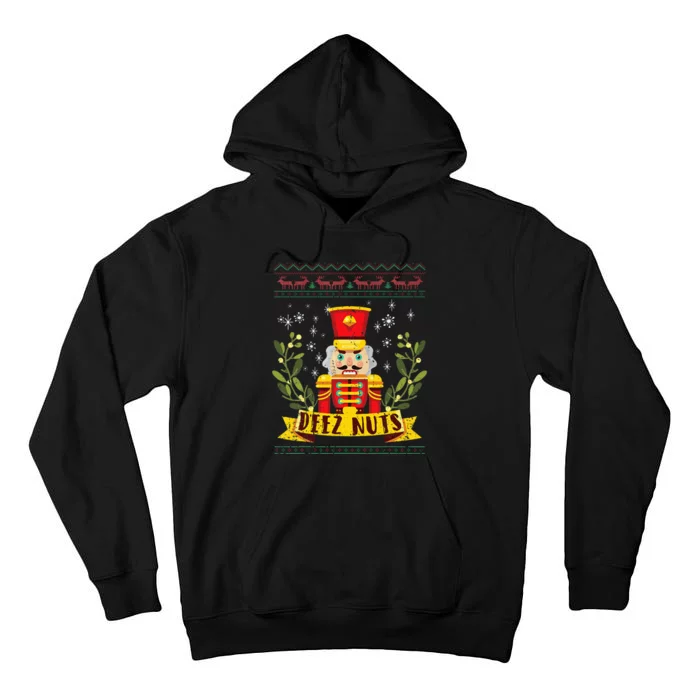 deez nuts nutcracker ugly christmas sweater Tall Hoodie