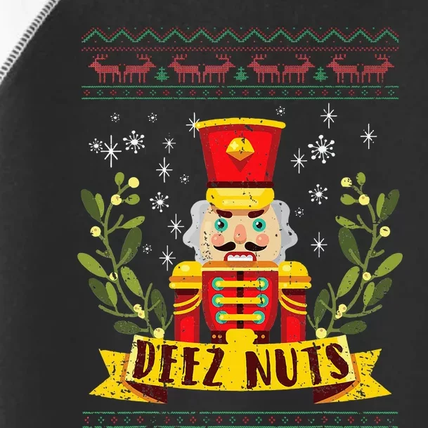 deez nuts nutcracker ugly christmas sweater Toddler Fine Jersey T-Shirt