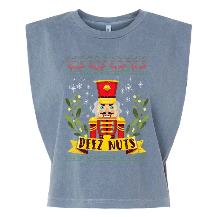 deez nuts nutcracker ugly christmas sweater Garment-Dyed Women's Muscle Tee