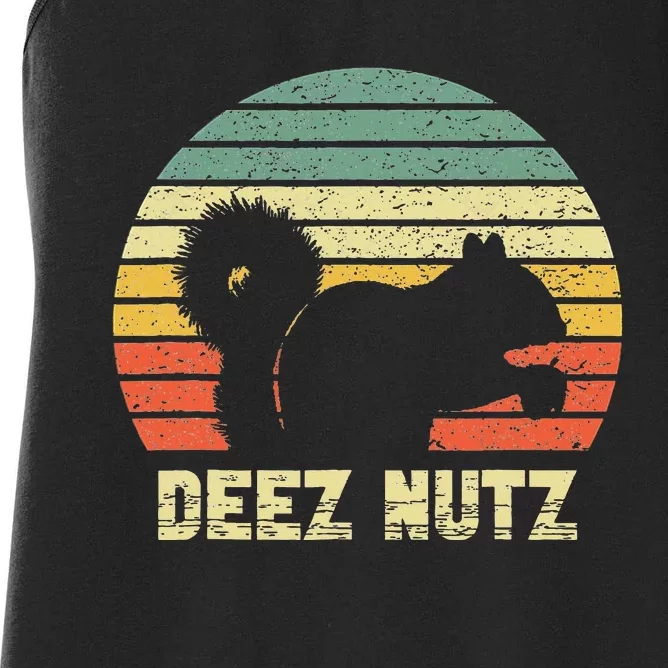 Deez Nuts Nutcracker Squirrel Deez Nutz Deezs Nut Women's Racerback Tank