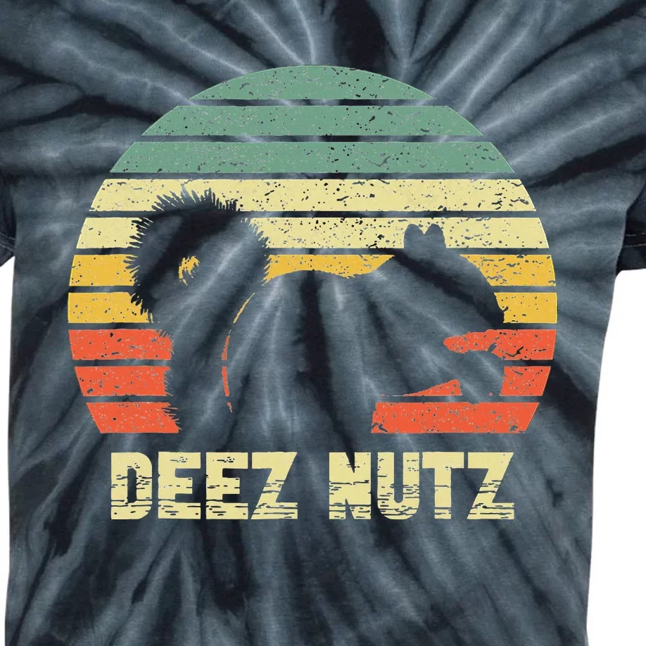 Deez Nuts Nutcracker Squirrel Deez Nutz Deezs Nut Kids Tie-Dye T-Shirt