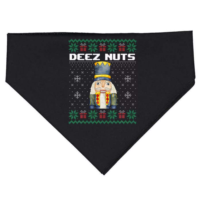 Deez Nuts Nutcracker Funny Ugly Christmas Xmas Gifts USA-Made Doggie Bandana