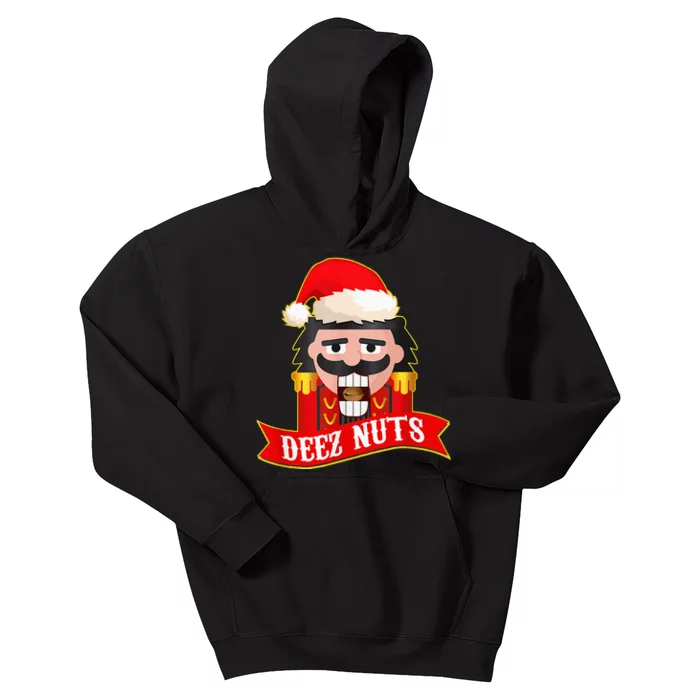 Deez Nuts Nutcracker Ugly Christmas Sweater Xmas Kids Hoodie